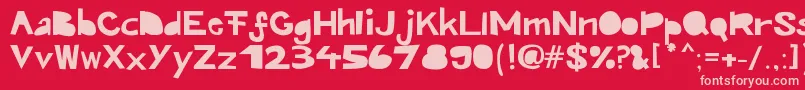 Шрифт Kroeskop – розовые шрифты на красном фоне