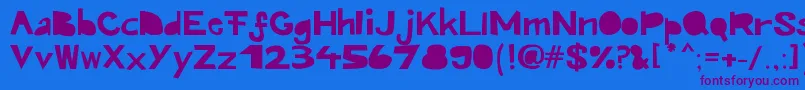 Kroeskop-fontti – violetit fontit sinisellä taustalla