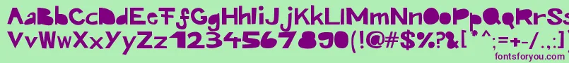 Шрифт Kroeskop – фиолетовые шрифты на зелёном фоне