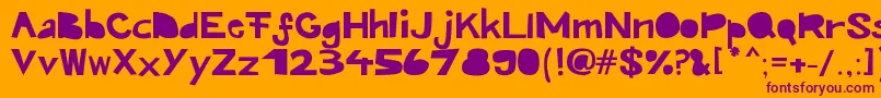 Kroeskop Font – Purple Fonts on Orange Background