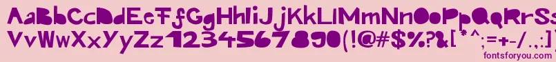 Kroeskop Font – Purple Fonts on Pink Background