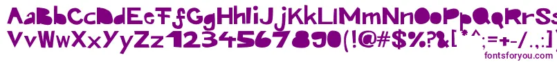 Kroeskop Font – Purple Fonts on White Background