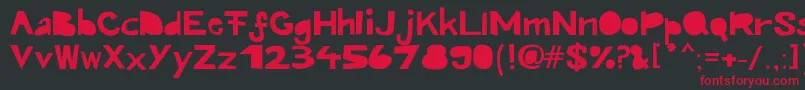 Шрифт Kroeskop – красные шрифты на чёрном фоне