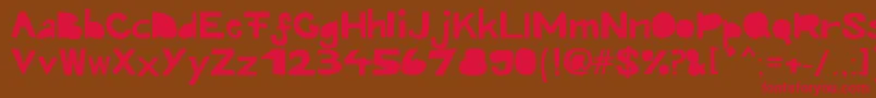 Kroeskop Font – Red Fonts on Brown Background