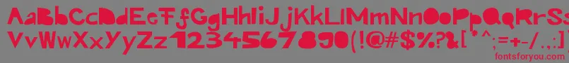 Kroeskop Font – Red Fonts on Gray Background