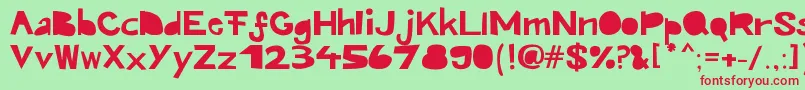 Kroeskop-fontti – punaiset fontit vihreällä taustalla