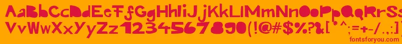 Kroeskop Font – Red Fonts on Orange Background
