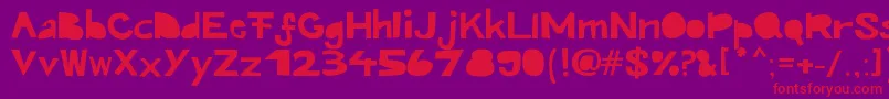 Kroeskop Font – Red Fonts on Purple Background