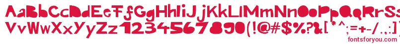 Kroeskop Font – Red Fonts on White Background