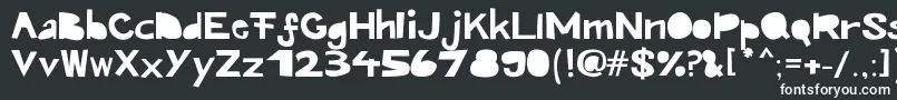Шрифт Kroeskop – белые шрифты на чёрном фоне