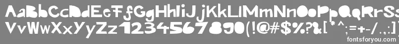 Kroeskop-Schriftart – Weiße Schriften auf grauem Hintergrund