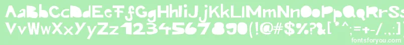 フォントKroeskop – 緑の背景に白い文字