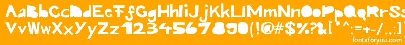 Шрифт Kroeskop – белые шрифты на оранжевом фоне