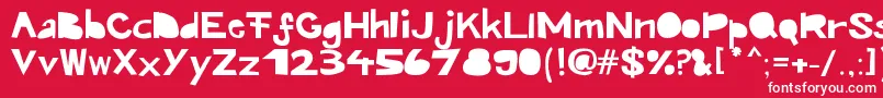Шрифт Kroeskop – белые шрифты на красном фоне