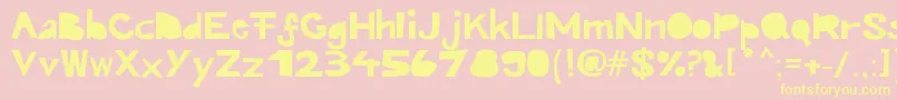 Шрифт Kroeskop – жёлтые шрифты на розовом фоне