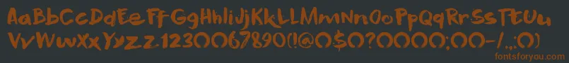 MurasakiDemo Font – Brown Fonts on Black Background