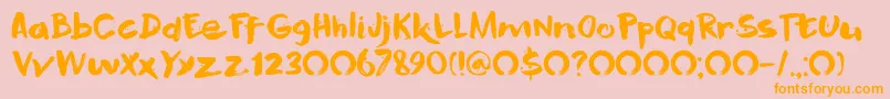 MurasakiDemo Font – Orange Fonts on Pink Background