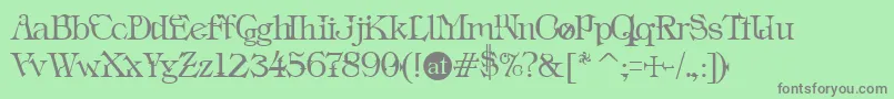 IndustrialSchizophrenic Font – Gray Fonts on Green Background