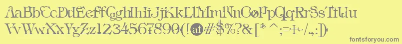 IndustrialSchizophrenic Font – Gray Fonts on Yellow Background