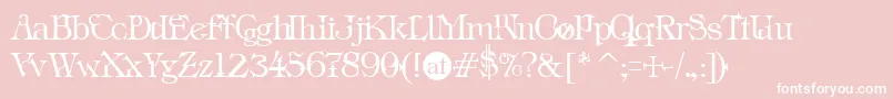 IndustrialSchizophrenic Font – White Fonts on Pink Background