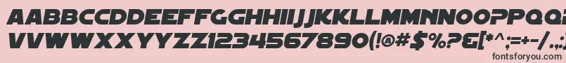SfDistantGalaxyItalic Font – Black Fonts on Pink Background