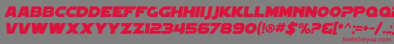 SfDistantGalaxyItalic Font – Red Fonts on Gray Background