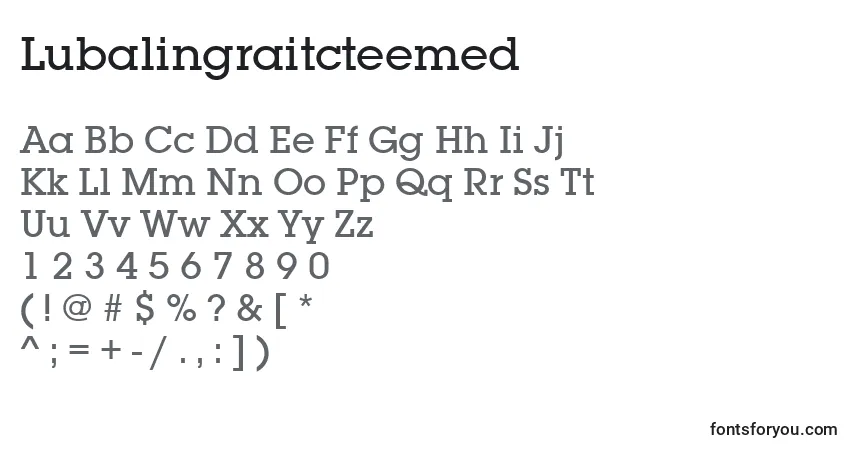 Fuente Lubalingraitcteemed - alfabeto, números, caracteres especiales
