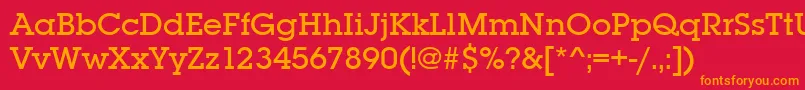 Lubalingraitcteemed Font – Orange Fonts on Red Background