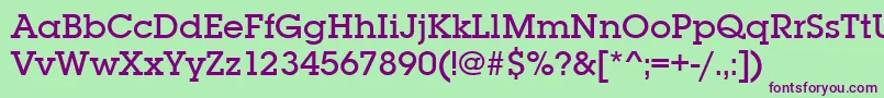 Lubalingraitcteemed Font – Purple Fonts on Green Background