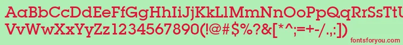 Lubalingraitcteemed Font – Red Fonts on Green Background