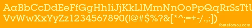 Lubalingraitcteemed Font – Yellow Fonts on Orange Background