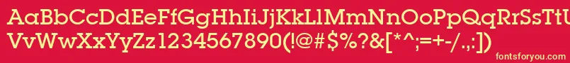 Lubalingraitcteemed Font – Yellow Fonts on Red Background