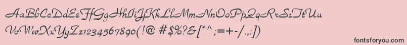 フォントSecondRoad – ピンクの背景に黒い文字