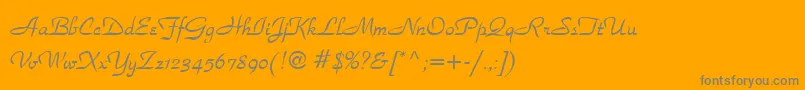 フォントSecondRoad – オレンジの背景に灰色の文字