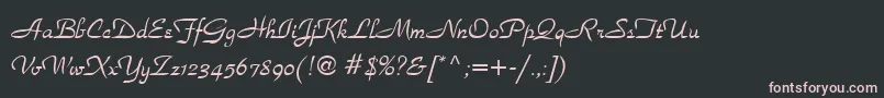 Шрифт SecondRoad – розовые шрифты на чёрном фоне
