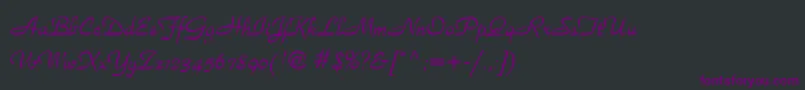 Шрифт SecondRoad – фиолетовые шрифты на чёрном фоне