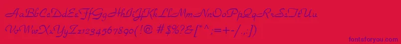 SecondRoad Font – Purple Fonts on Red Background