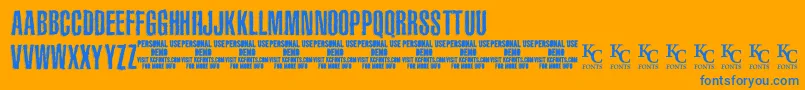 Themaineventdemo Font – Blue Fonts on Orange Background
