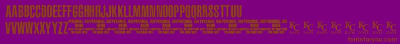 Themaineventdemo Font – Brown Fonts on Purple Background