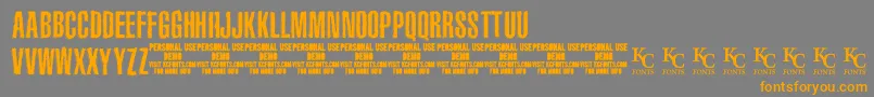 Themaineventdemo Font – Orange Fonts on Gray Background