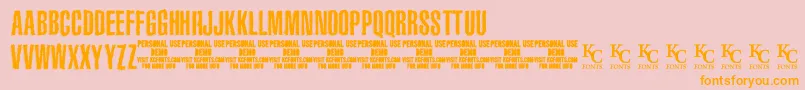 Themaineventdemo Font – Orange Fonts on Pink Background