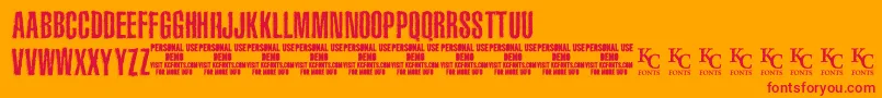 Themaineventdemo Font – Red Fonts on Orange Background
