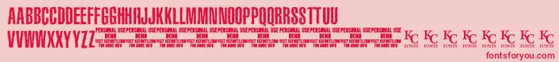 Themaineventdemo Font – Red Fonts on Pink Background