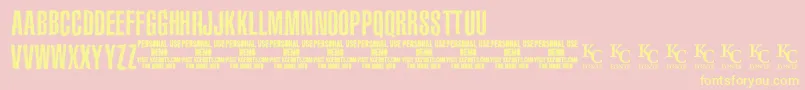 Themaineventdemo Font – Yellow Fonts on Pink Background