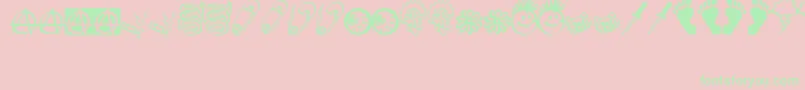 MwDingALings Font – Green Fonts on Pink Background