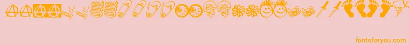 MwDingALings Font – Orange Fonts on Pink Background