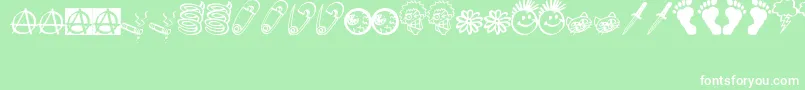 MwDingALings Font – White Fonts on Green Background