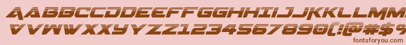 Geminahalfital Font – Brown Fonts on Pink Background