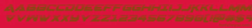 Geminahalfital Font – Brown Fonts on Red Background