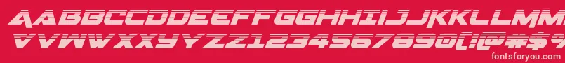 Geminahalfital Font – Pink Fonts on Red Background